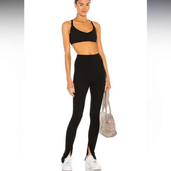 Year of Ours Pants - Year of Ours 9 to 5 Split Pant in Black size medium